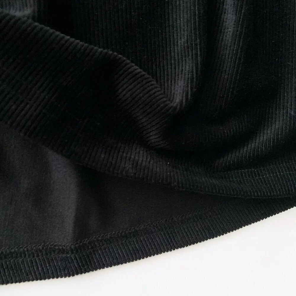Matilda Jane Girl Black Stretch Corduroy Dress 6 years EUC